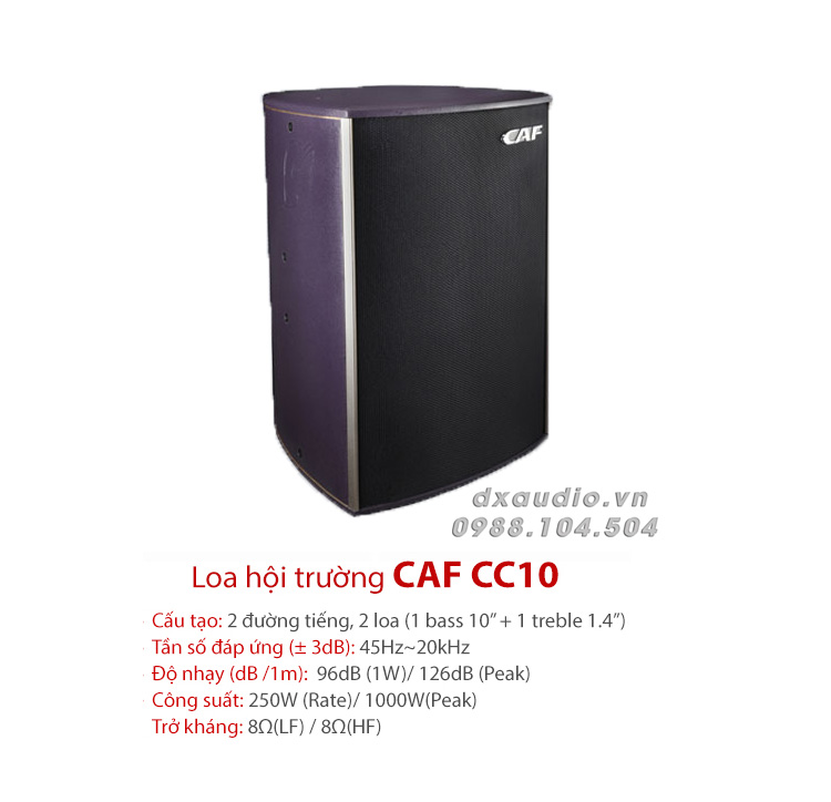 loa caf cc10 thong so ki thuat